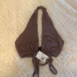 Brown halter top